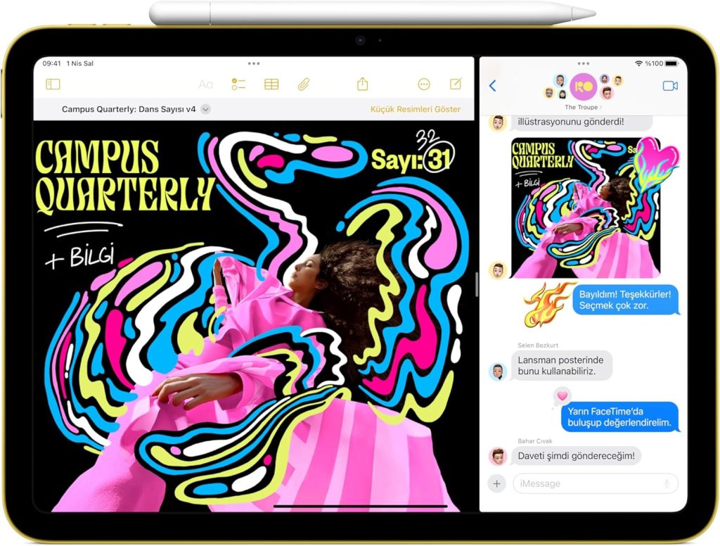 Apple A16 çipli iPad: 11 inç Liquid Retina Ekran, 128 GB — Gümüş Rengi