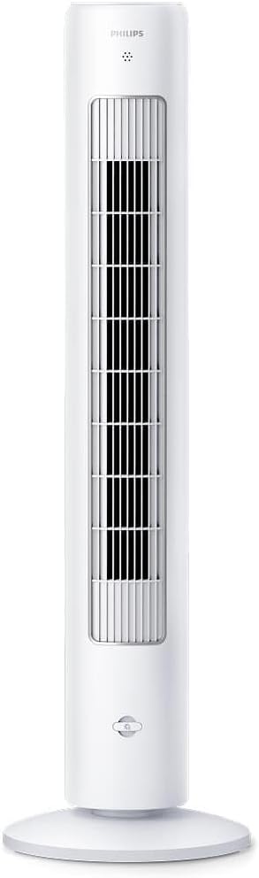 Kule Tipi Fan 5000 Serisi, 105 cm ince tasarım, Uzaktan kumanda, Zamanlayıcı, 3 Hız, 3 Mod, 40W, Güçlü Ama Sessiz Hava Akışı, Aromaterapi İçin Uygun, Beyaz, CX5535/00