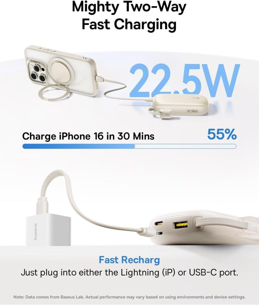 EnerFill FC21 QPow3 Ultra Dijital Göstergeli Powerbank 20.000 mAh 22.5W - Titanyum