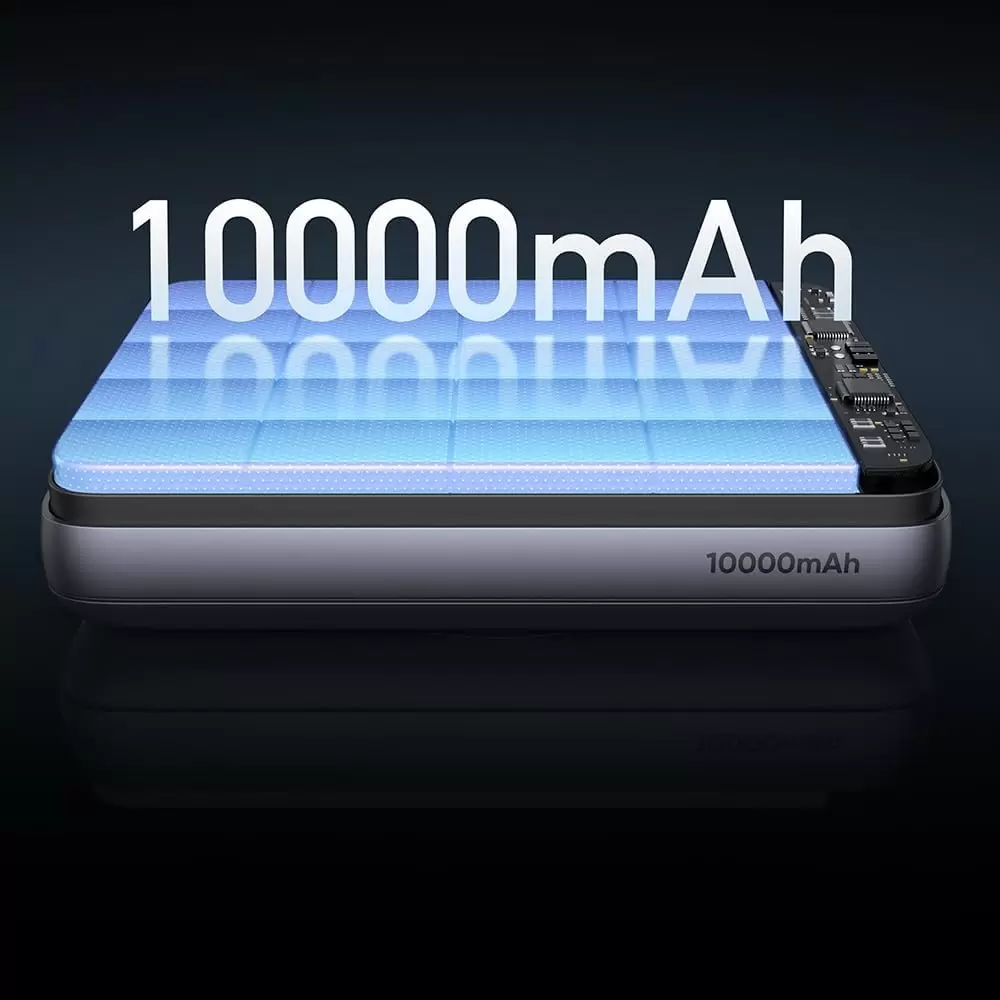 MC-8371 10000mAh - 20W Dahili 360° Halka Standlı Metal Ultra İnce Manyetik Powerbank