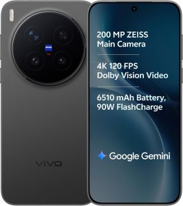 vivo X300 Pro 5G (Elit Siyah, 16GB RAM, 512GB Depolama) Ücretsiz EMI/Ek Değişim Teklifleri ile