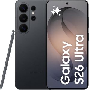Samsung Galaxy S26 Ultra Siyah, 256GB Depolama, Yapay Zeka Telefonu, 12GB Bellek, Özelleştirilmiş AP, Yerleşik Gizlilik Ekranı, Photo Assist, 200MP Kamera, 5000mAh Pil