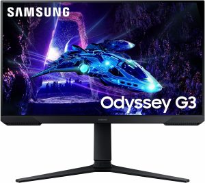 Odyssey G3 LS24DG302EUXUF 24" Oyuncu Monitörü, 1ms, VA, 180Hz, FreeSync Premium, HAS+Pivot, Eye Saver Mode, Flicker Free, Game Mode