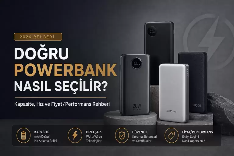 Doğru Powerbank Nasıl Seçilir? Kapasite, Hız ve Fiyat/Performans Rehberi
