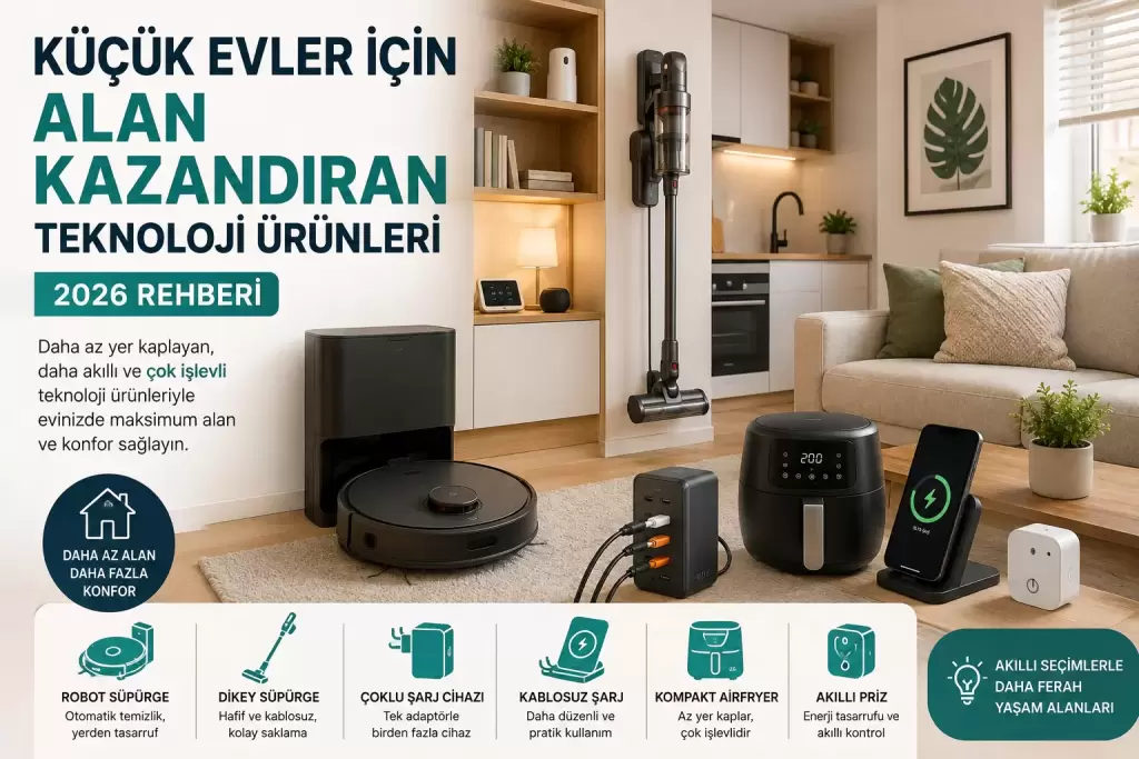 Küçük Evler İçin Alan Kazandıran Teknoloji Ürünleri