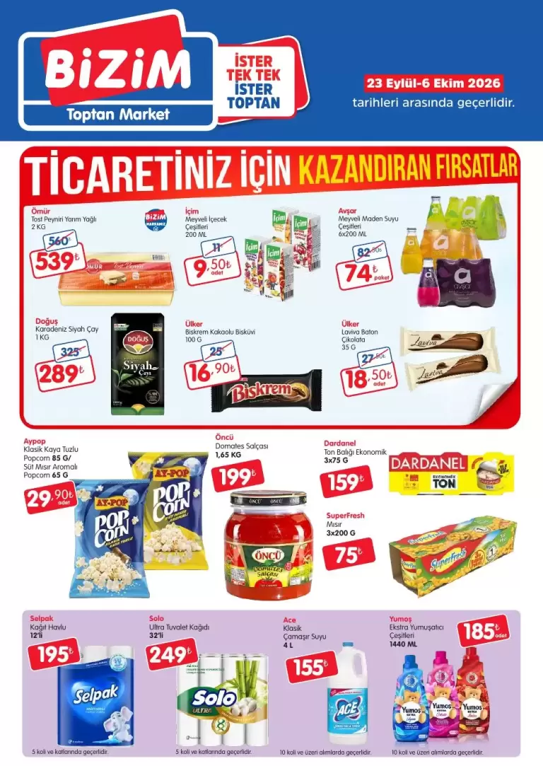 Bizim Toptan Geleneksel Kanal Fırsat Bülteni – 23 Eylül 2026