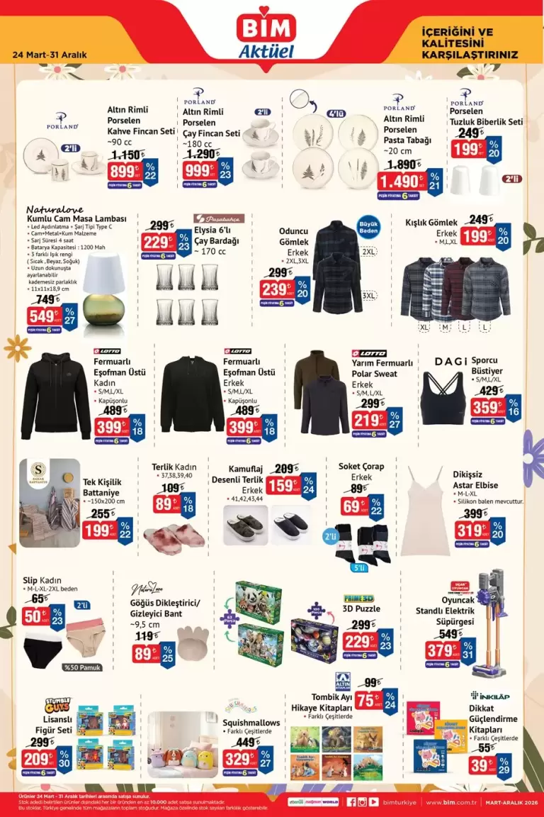 BİM İndirim Broşürü (24 Mart-31 Aralık)