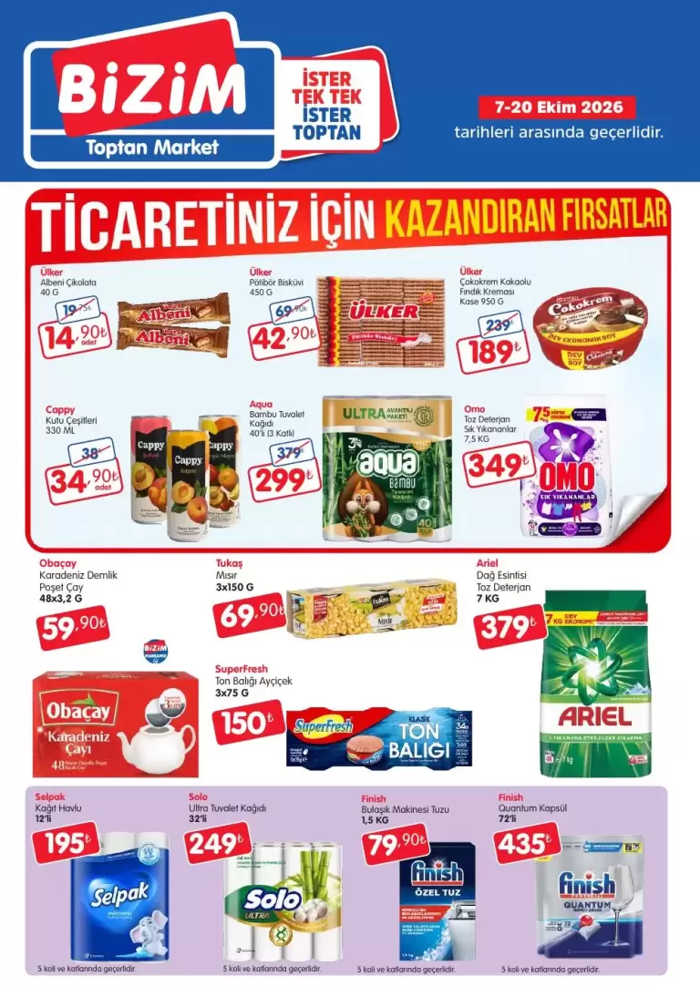 Bizim Toptan Geleneksel Kanal Fırsat Bülteni – 7 Ekim 2026
