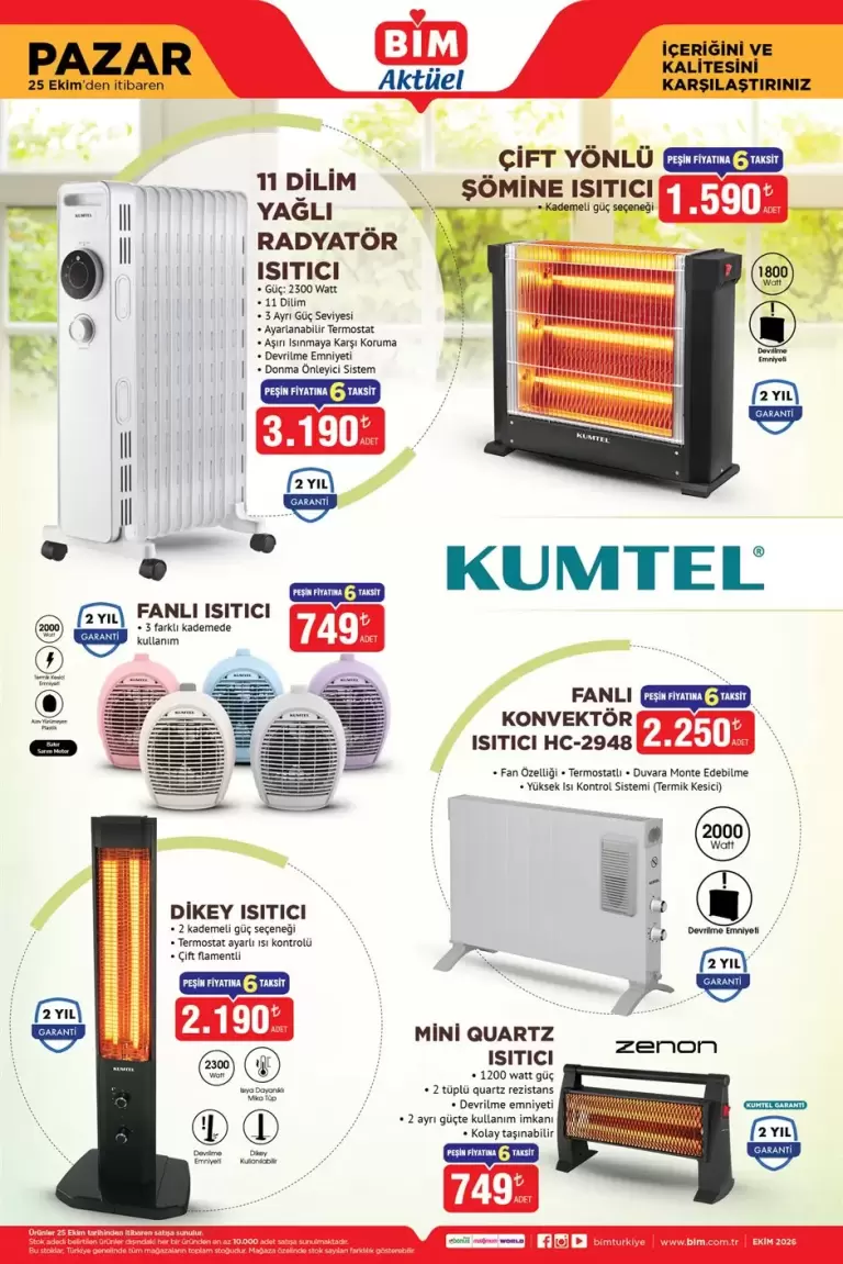 BİM 25 Ekim 2026 Aktüel Ürünler